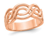 14K Rose Pink Gold Polished Infinity Ring Band